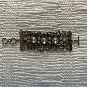 Silver rhinestone bracelet